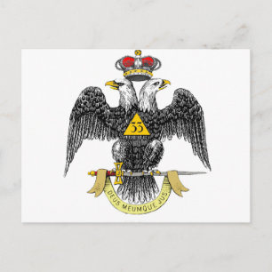 33. Grad Scottish Rite Black Eagle Postkarte