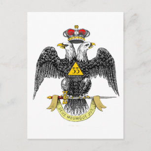 33. Grad Scottish Rite Black Eagle Postkarte