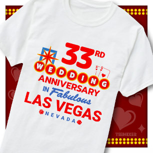 33. Hochzeitstag Fabelhaftes Las Vegas Paar T-Shirt