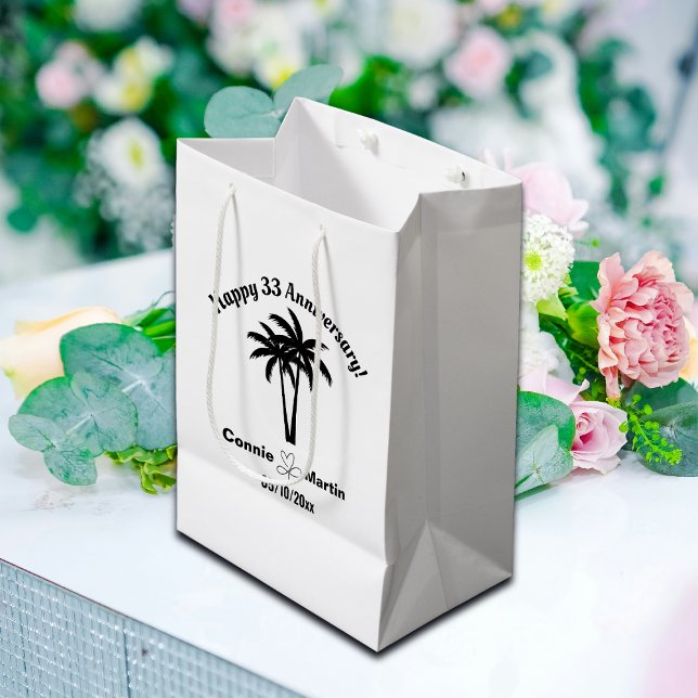 33. Hochzeitstag Palmwedel Mittlere Geschenktüte (Von Creator hochgeladen)