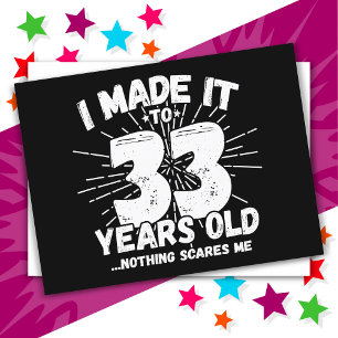 33 Jahre alt Sarcastic Meme Funny 33. Geburtstag Postkarte