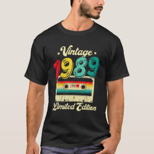 33 Jahre alt Vintag 1989 Kassettenband 33. Geburts T-Shirt