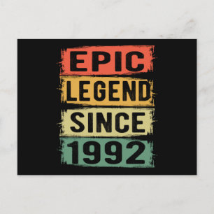 33 Jahre alter Tag Epic Legend 33. Geburtstagsgesc Postkarte