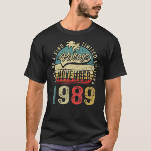 33 Jahre Vintag im November 1989 33. Geburtstag T-Shirt