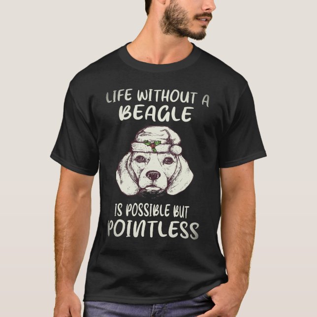 33 Leben ohne einen Beagle T-Shirt (Vorderseite)