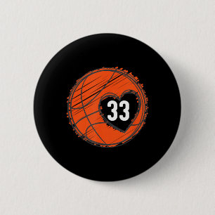 33 Nummer 33 - Baseball-Grafik sagt Ball Bball Button