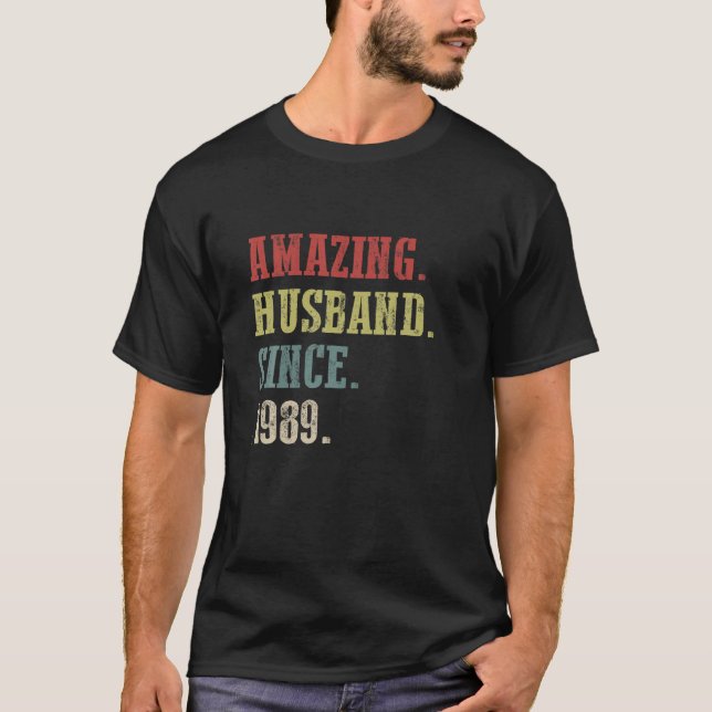 33 Wedding Aniversary Gifts Him - Amazing Husband T-Shirt (Vorderseite)