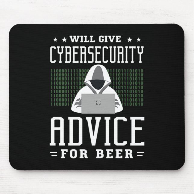 33.wird Cybersicherheit für Bier beraten Mousepad (Vorne)