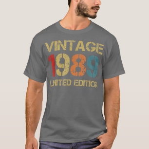 33 years Old Gifts Vintage 1989 Limited Edition Bi T-Shirt