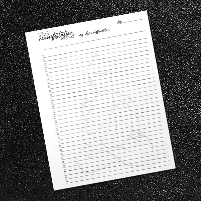 33x3 Manifestationsmethode, Anziehungsgesetz Notizblock (Von Creator hochgeladen)