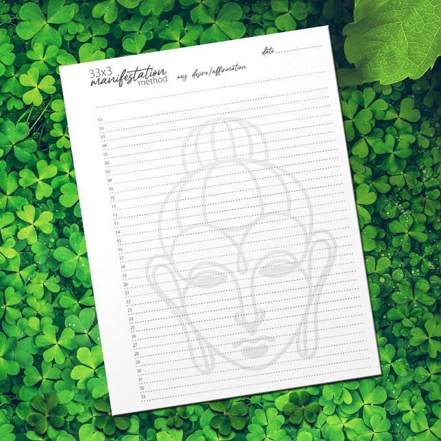 33x3 Manifestationsmethode, Anziehungsgesetz Notizblock (Von Creator hochgeladen)