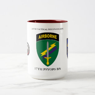 345. TAKTISCHE PSYOPS CO(ABN), 17. PSYOPS BN ZWEIFARBIGE TASSE