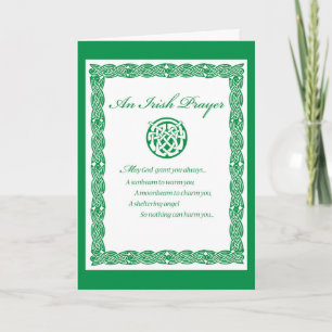 3489 St. Pat's Day IRISCHES GEBET Karte