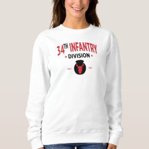 34. Abteilung Infanterie - Militärische Frauen in Sweatshirt