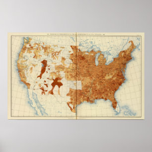 34 Anteil religiöser Bezeichnungen 1890 Poster