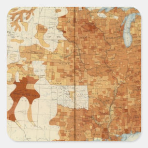 34 Anteil religiöser Bezeichnungen 1890 Quadratischer Aufkleber