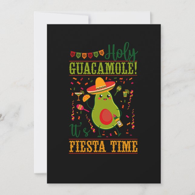 34.Cinco De Mayo Heiliger Guacamole seine Fiesta T Save The Date (Vorderseite)