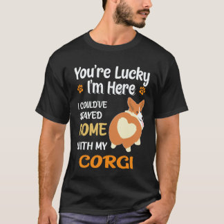 34 Du bist ein Glückspilz Corgi T-Shirt