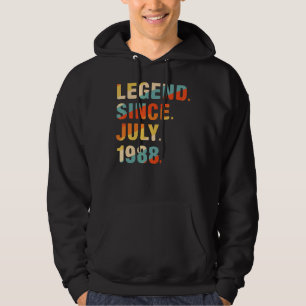 34. Geburtstag 34 Jahre alte Legende seit Juli 198 Hoodie