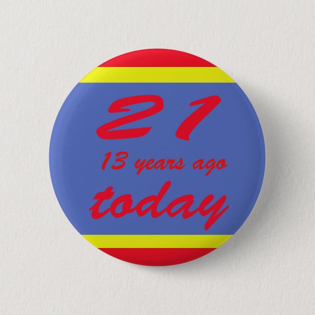 34 Geburtstag Button (Vorderseite)