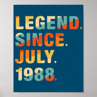 34. Geburtstag Geschenke 34 Jahre alte Legende sei Poster