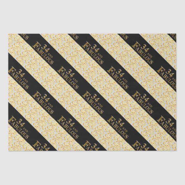 34. Geburtstag Seidenpapier (Vorderseite)