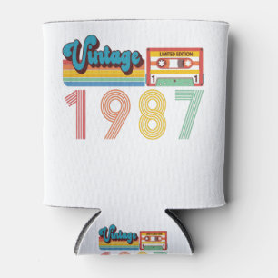 34. Geburtstag Vintag Retro 1987 Kassettenband Dosenkühler