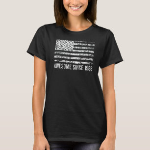 34. Geburtstag Vintage US-Flagge Phantastisch seit T-Shirt