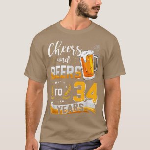 34. Geburtstagsjubiläum und Bier bis 34 Jahre Gebo T-Shirt
