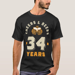 34. Geburtstagsjubiläum und Bier bis 34 Jahre T-Shirt