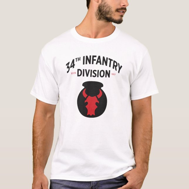 34. Infanterie-Abteilung Militär der Vereinten Sta T-Shirt (Vorderseite)