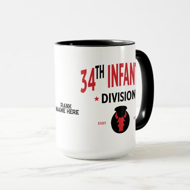34. Infanterieabteilung Anpassbar Tasse (VorderseiteRechts)