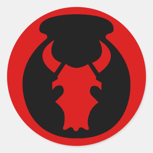 34. Infanterieabteilung Runder Aufkleber (Vorderseite)