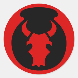 34. Infanterieabteilung Runder Aufkleber