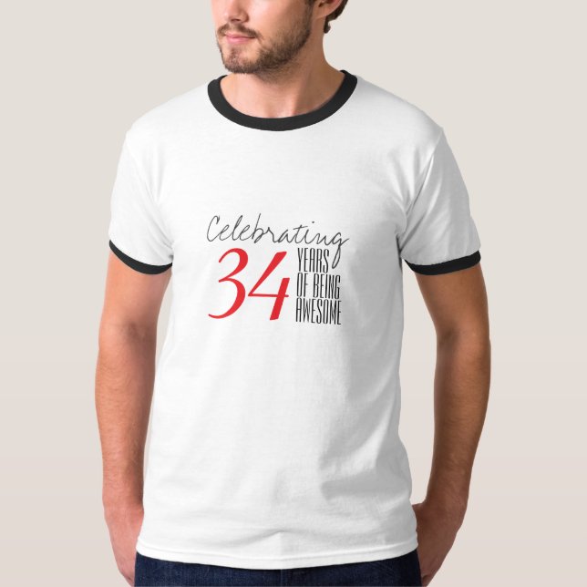 34 Jahre phantastisch T-Shirt (Vorderseite)