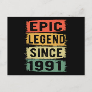 34-jähriges Epic Legend 34. Geburtstagsgeschenk Postkarte