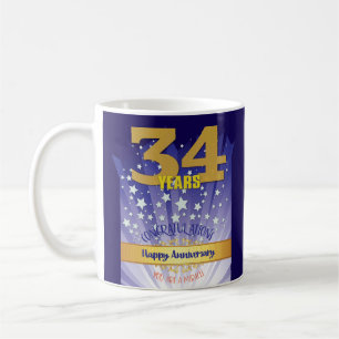 34-jähriges Jubiläum der Erholung CUSTOM Kaffeetasse