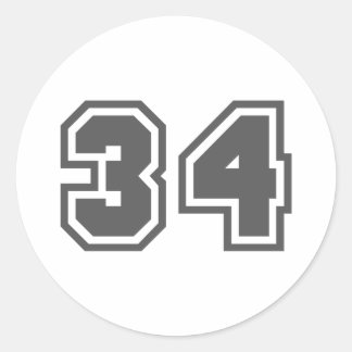 34 RUNDER AUFKLEBER