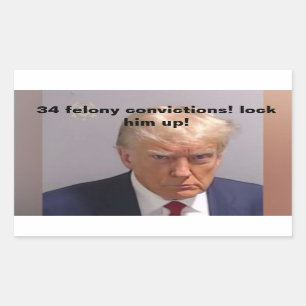 34 Verurteilungen wegen Verurteilung wegen Verurte Rechteckiger Aufkleber