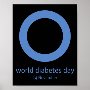 "Weltdiabetestag " Diabetes-Bewusstsein Poster