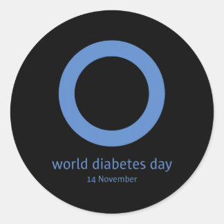 "Weltdiabetestag " Diabetes-Bewusstsein Runder Aufkleber