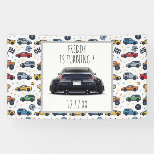350Z Auto-Geburtstagseinladung Gestanced und tie Banner