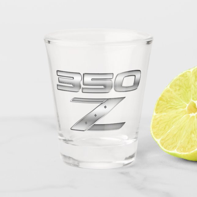 350Z Chrome Abzeichen Shot Glass Schnapsglas (Vorderseite)