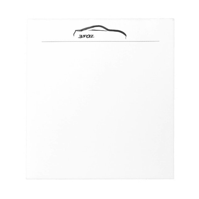 350Z Schwarze Silhouette Notebooks Notizblock (Vorderseite)