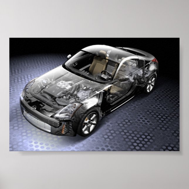 350Z Silber innen Poster (Vorne)