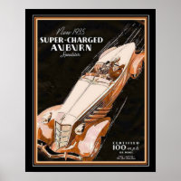 35 Auburn Boat Schwanz Werbeplakat