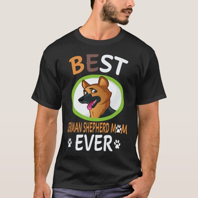 35 Beste Deutsche Schäferhund-Mutter jemals Deutsc T-Shirt (Vorderseite)