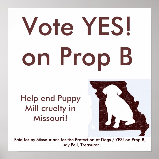 35" bis 35" - JA! auf Prop B Poster (Vorne)