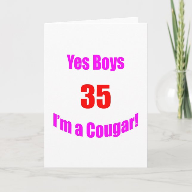 35 Cougar Birthday Karte (Vorderseite)