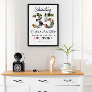 35. Ehejahre Perljubiläum Foto Poster